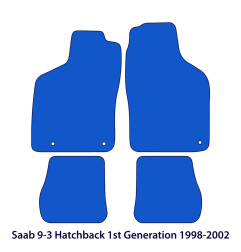 Dywaniki welurowe linia Exclusive do Saab 9 - 3 4 - door Hatchback - 1998-2002 - Czarne Exclusive