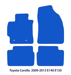 Dywaniki welurowe linia Exclusive do Toyota Corolla - 2007-2013 E140 E150 - Czarne Exclusive