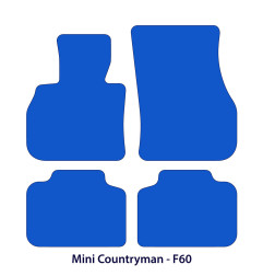Dywaniki welurowe linia Exclusive do Mini Countryman - F60 - 2017-2024 - Czarne Exclusive