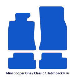 Dywaniki welurowe linia Exclusive do Mini Cooper One / Classic - Hatchback R56 - 2006-2013 - Czarne Exclusive
