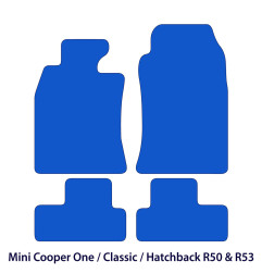 Dywaniki welurowe linia Exclusive do Mini Cooper One / Classic - Hatchback R50 & R53 - 2001-2006 - Czarne Exclusive