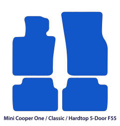 Dywaniki welurowe linia Exclusive do Mini Cooper One / Classic / Hardtop 4-Door - F55 - 2014-2024 - Czarne Exclusive