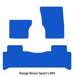 Dywaniki welurowe linia Exclusive do Range Rover Sport - L494 - 2013-2022 - bez silnika V8 - Czarne Exclusive