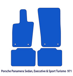 Dywaniki welurowe linia Exclusive do Porsche Panamera - 971 & 972 - 2016-2026 - Czarne Exclusive