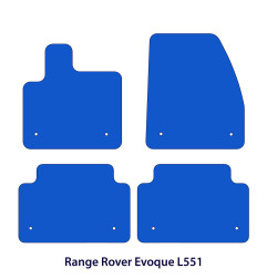 Dywaniki welurowe linia Exclusive do Range Rover Evoque - L551 - 2019-2026 - Czarne Exclusive