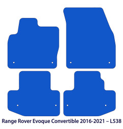 Dywaniki welurowe linia Exclusive do Range Rover Evoque Cabrio - L538 - 2016-2021 - Czarne Exclusive