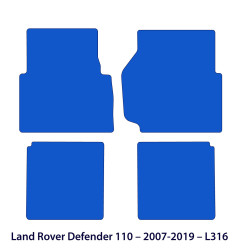 Dywaniki welurowe linia Exclusive do Land Rover Defender 110 - L316 - 2007-2019 - Czarne Exclusive