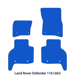 Dywaniki welurowe linia Exclusive do Land Rover Defender 110 - L663 - 2019-2026 - Czarne Exclusive