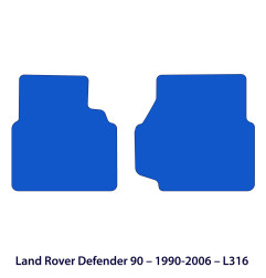 Dywaniki welurowe linia Exclusive do Land Rover Defender 90 - L316 - 1990-2006 - Czarne Exclusive