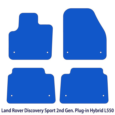 Dywaniki welurowe linia Exclusive do Land Rover Discovery Sport - 2. generacja Hybrid L550 - 2020-2023 - Czarne Exclusive