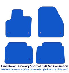 Dywaniki welurowe linia Exclusive do Land Rover Discovery Sport - po liftingu L550 - 2020-2026 - Czarne Exclusive
