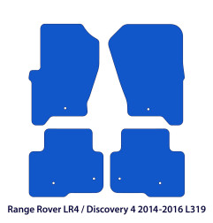 Dywaniki welurowe linia Exclusive do Land Rover LR4 / Discovery 4 - L319 - 2014-2016 - Czarne Exclusive