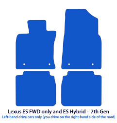 Dywaniki welurowe linia Exclusive do Lexus ES FWD i ES Hybrid - VII gen - 2018-2026 - Czarne Exclusive