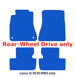 Dywaniki welurowe linia Exclusive do Lexus IS Sedan - RWD XE30 - 2013-2021 - Czarne Exclusive