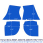 Dywaniki welurowe linia Exclusive do Ferrari Dino 206 GT, 246 GT & 246 GTS - 1967-1974 - Czarne Exclusive
