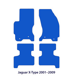 Dywaniki welurowe linia Exclusive do Jaguar X-Type - 2001-2009 - Czarne Exclusive