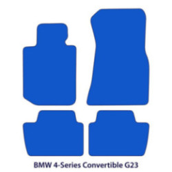 Dywaniki welurowe do BMW Serii 4 Cabrio 2020-2026 - G23, G83 - 4 Logo