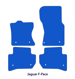 Dywaniki welurowe linia Exclusive do Jaguar F-Pace - 2016-2025 - Czarne Exclusive