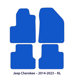 Dywaniki welurowe linia Exclusive do Jeep Cherokee - 2013-2023 - KL - Czarne Exclusive