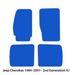 Dywaniki welurowe linia Exclusive do Jeep Cherokee - 1983-2001 - XJ - Czarne Exclusive