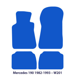 Dywaniki welurowe linia Exclusive do Mercedes 190 - 1982-1993 - W201 - Czarne Exclusive
