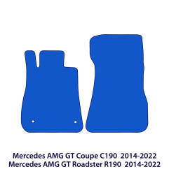 Dywaniki welurowe linia Exclusive do Mercedes AMG GT - 2014-2021 Coupé & Roadster C190 & R190 - Czarne Exclusive
