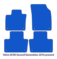 Dywaniki welurowe linia Exclusive do Volvo XC90 - 2015-2026 - II gen - Czarne Exclusive