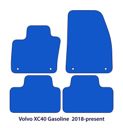 Dywaniki welurowe linia Exclusive do Volvo XC40 benzyna - 2017-2026 - I gen - Czarne Exclusive