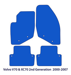 Dywaniki welurowe linia Exclusive do Volvo V70 XC70 - 1999-2008 - II gen - Czarne Exclusive