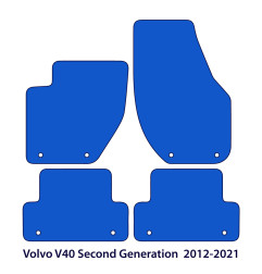 Dywaniki welurowe linia Exclusive do Volvo V40 - 2012-2021 - Czarne Exclusive