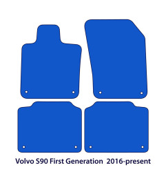 Dywaniki welurowe linia Exclusive do Volvo S90 & V90 - 2016-2026 - bez T8 PHEV - Czarne Exclusive