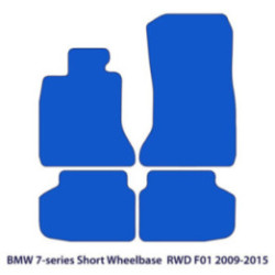 Dywaniki welurowe do BMW Serii 7 - 2008-2015 RWD - krótki rozstaw osi - F01 - Czarne