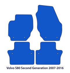 Dywaniki welurowe linia Exclusive do Volvo S80 - 2006-2016 - II gen - Czarne Exclusive