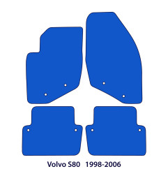 Dywaniki welurowe linia Exclusive do Volvo S80 - 1998-2006 - I gen - Czarne Exclusive