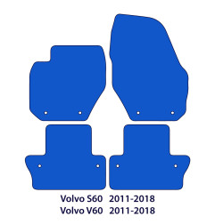 Dywaniki welurowe linia Exclusive do Volvo S60 & V60 - 2010-2018 - bez wersji Inscription - Czarne Exclusive
