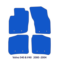 Dywaniki welurowe linia Exclusive do Volvo S40 & V40 - 1999-2004 - 1. generacja Facelift - Czarne Exclusive