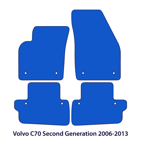 Dywaniki welurowe linia Exclusive do Volvo C70 - 2006-2013 - Czarne Exclusive