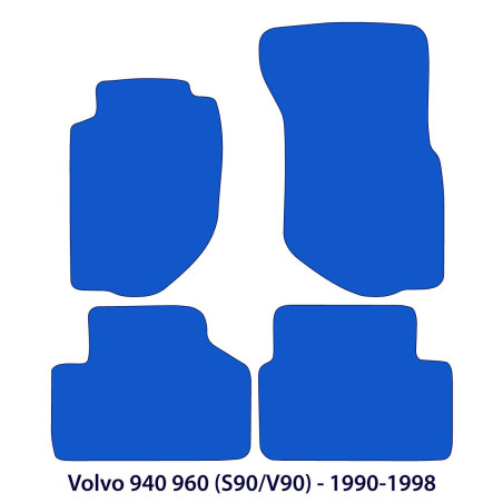 Dywaniki welurowe linia Exclusive do Volvo 940 960 (S90/V90) - 1990-1998 - Czarne Exclusive