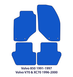 Dywaniki welurowe linia Exclusive do Volvo 850, S70, V70 XC70 - 1991-2000 - I gen - Czarne Exclusive
