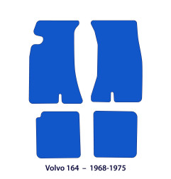 Dywaniki welurowe linia Exclusive do Volvo 164 - 1968-1975 - Amazon - Czarne Exclusive