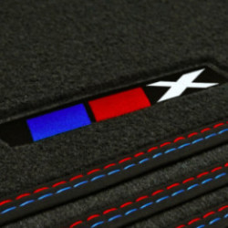 Dywaniki welurowe do BMW X3 - 2010-2017 - F25 - X Logo