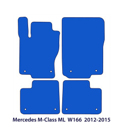 Dywaniki welurowe linia Exclusive do Mercedes M-Class ML - 2011-2015 - W166 - Czarne Exclusive