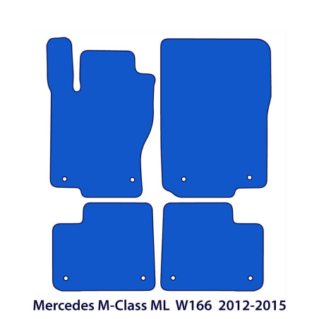 Dywaniki welurowe linia Exclusive do Mercedes M-Class ML - 2011-2015 - W166 - Czarne Exclusive