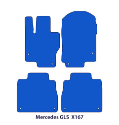 Dywaniki welurowe linia Exclusive do Mercedes GLS - 2019-2026 - X167 - Czarne Exclusive