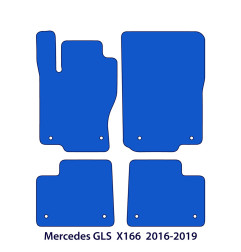 Dywaniki welurowe linia Exclusive do Mercedes GLS - 2015-2019 - X166 - Czarne Exclusive