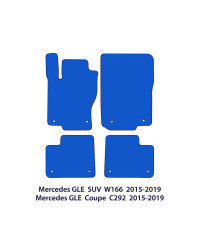 Dywaniki welurowe linia Exclusive do Mercedes GLE - 2015-2019 SUV & Coupé W166 & C292 - Czarne Exclusive