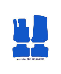 Dywaniki welurowe linia Exclusive do Mercedes GLC - SUV 2015-2022 Coupé 2016-2023 - X253 C253 - Czarne Exclusive