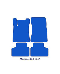 Dywaniki welurowe linia Exclusive do Mercedes GLB - 2019-2026 - X247 - Czarne Exclusive