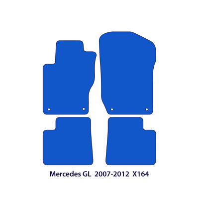 Dywaniki welurowe linia Exclusive do Mercedes GL - 2006-2012 - X164 - Czarne Exclusive