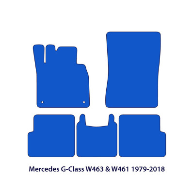 Dywaniki welurowe linia Exclusive do Mercedes G-Class - 1990-2022 - W463 & W461 - Czarne Exclusive